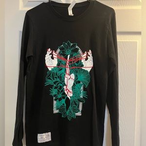 Shibari design long sleeve T shirt